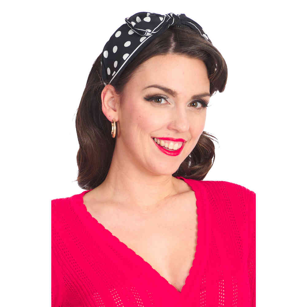 Banned - Lulu Hairband Bandeau - Noir